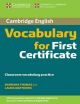 Cambridge Vocabulary for First Certificate Edition without answers