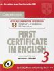 Cambridge First Certificate in English 3 for Updated Exam Student's Book without answers 2nd Edition