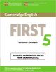 Cambridge English First 5 Student's Book without Answers