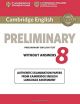 Cambridge English Preliminary 8 Student's Book without Answers